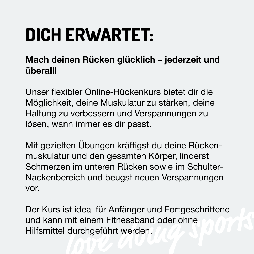 *Absolut fit Rückentraining mit Band - Kräftigung der Rückenmuskulatur für einen gesunden und schmerzfreien Rücken (Online Rückenkurs)