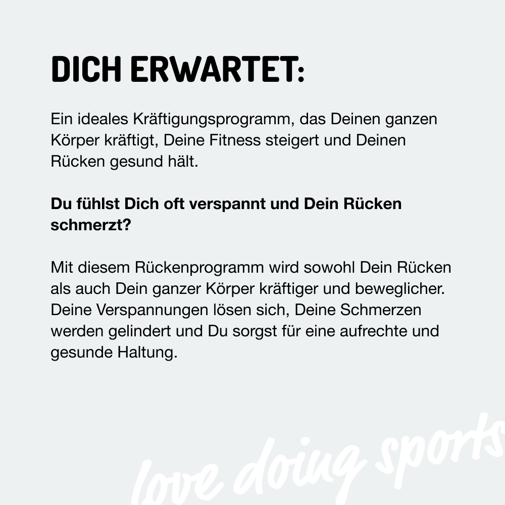 *Absolut fit Funktionelles Krafttraining RÜCKEN PLUS (12 Wochen Online Seminar)
